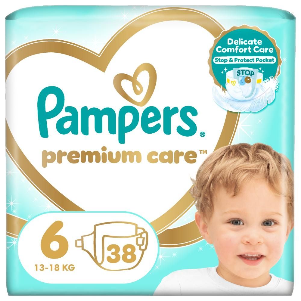 Pampers Premium Care rozmiar 6, 38 pieluszki, 13kg-18kg