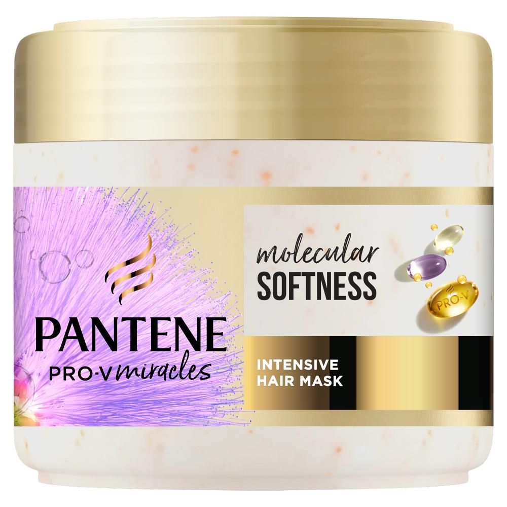 Pantene Molecular Silky and Glowing Maska odbudowująca z biotyną i keratyną, 300 ml