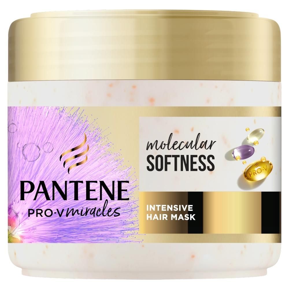 Pantene Molecular Silky and Glowing Maska odbudowująca z biotyną i keratyną, 300 ml