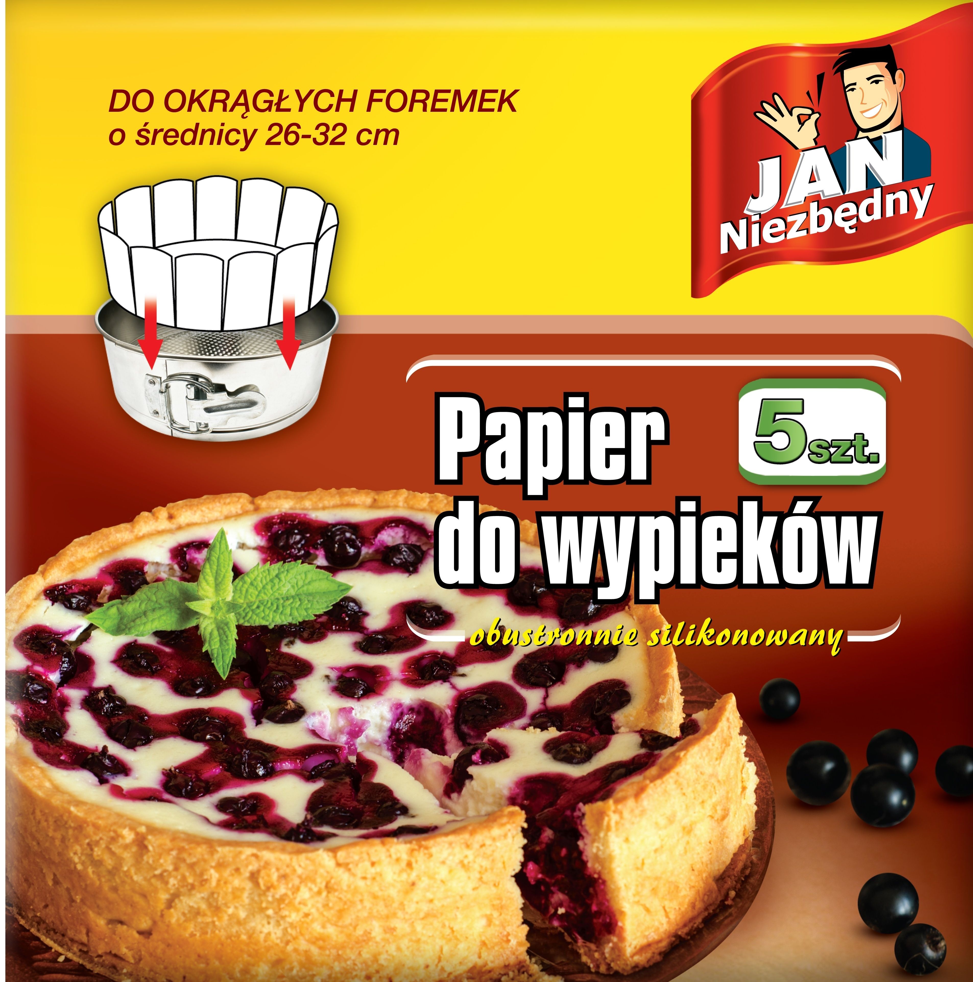 Papier JAN NIEZBĘDNY Okrągły 5 szt