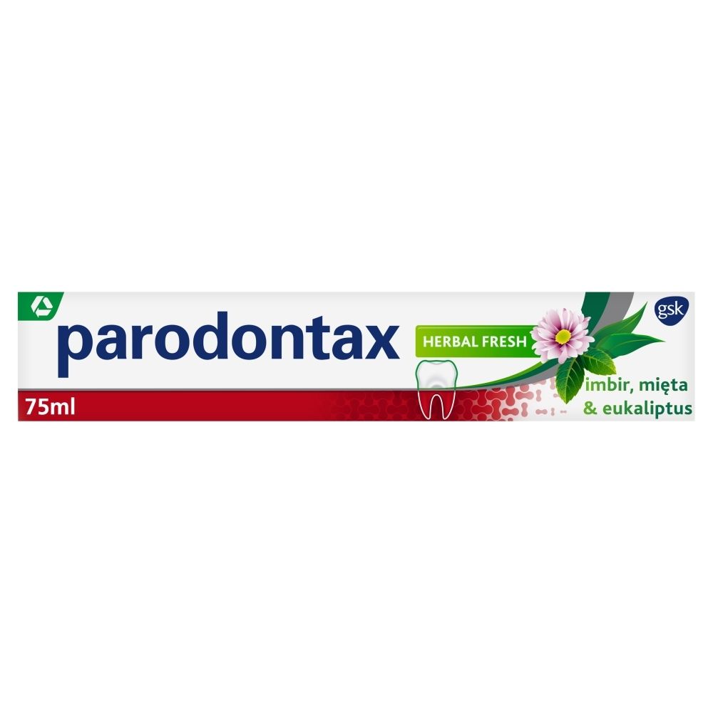 Фото - Зубна паста / ополіскувач Parodontax Herbal Fresh Wyrób medyczny pasta do zębów z fluorkiem 75 ml 