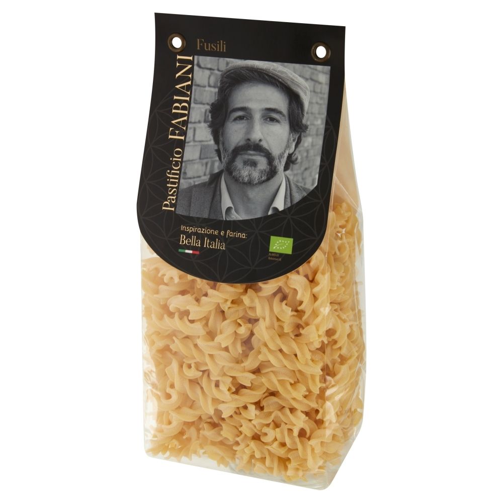 Pastificio Fabiani Ekologiczny makaron z pszenicy durum na wodzie źródlanej fusili 400 g
