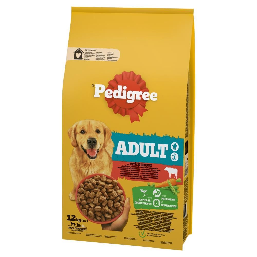 Pedigree Adult Sucha karma dla dorosłych psów z wołowiną i warzywami 12 kg