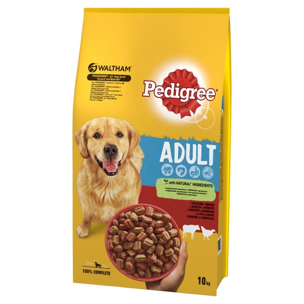 Pedigree Adult Sucha karma dla psów z wołowiną i drobiem 10 kg
