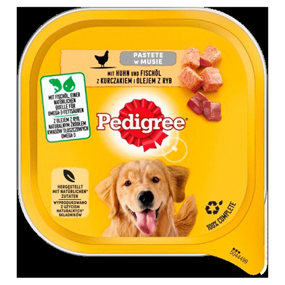 Pedigree Mokra karma dla psów w musie z kurczakiem i olejem z ryb 300 g