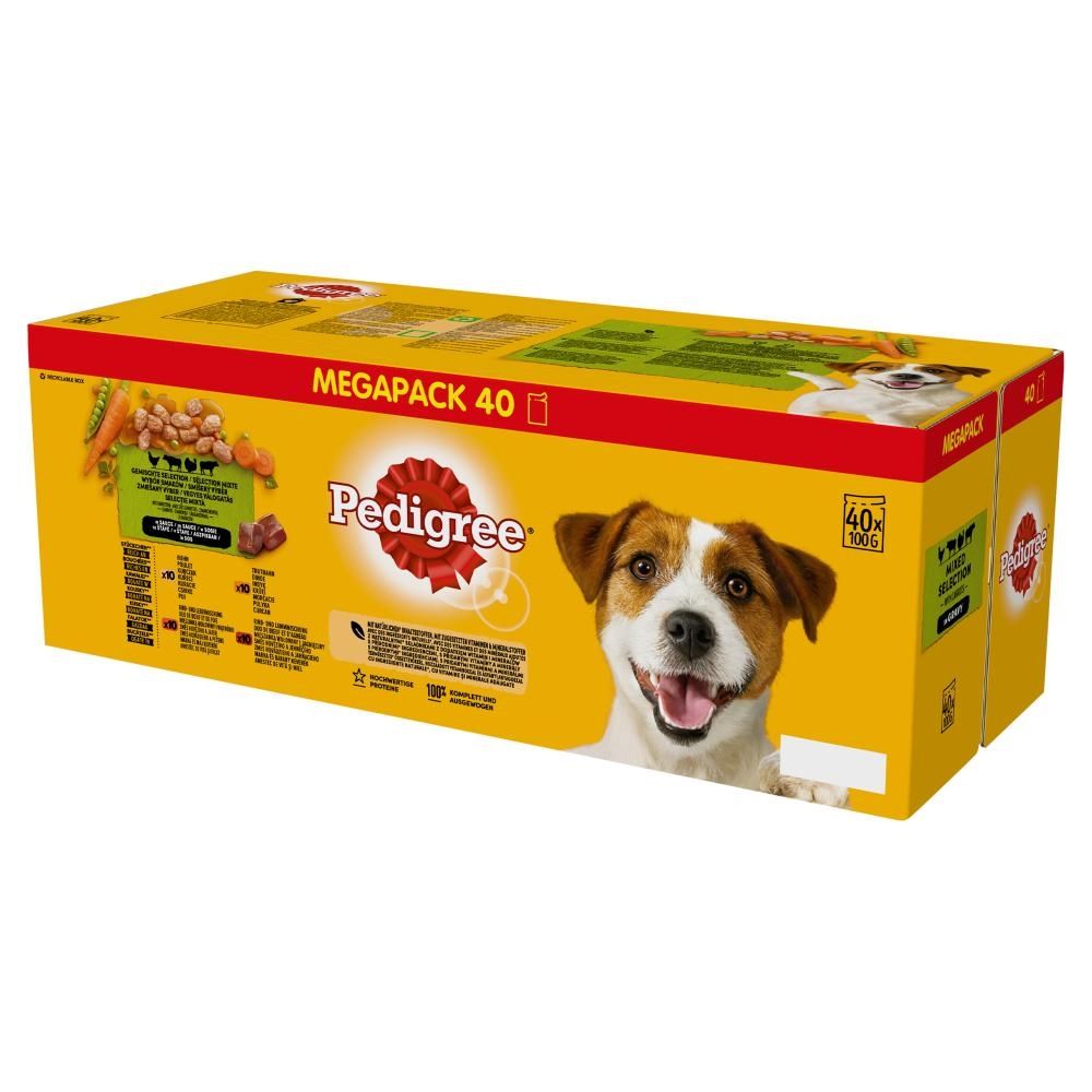 Pedigree Mokra karma dla psów wybór smaków z warzywami w sosie 4 kg (40 x 100 g)