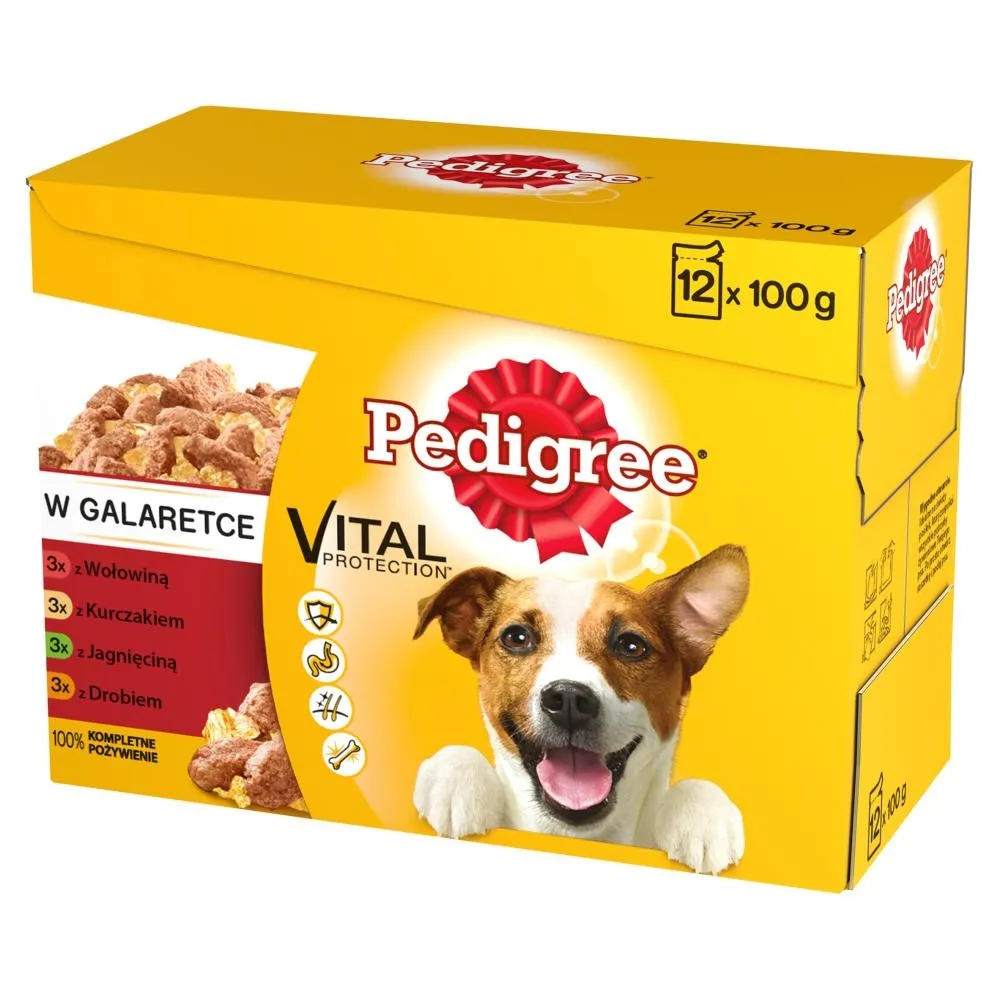 Pedigree Vital Protection Karma pełnoporcjowa w galaretce 1,2 kg (12 x 100 g)