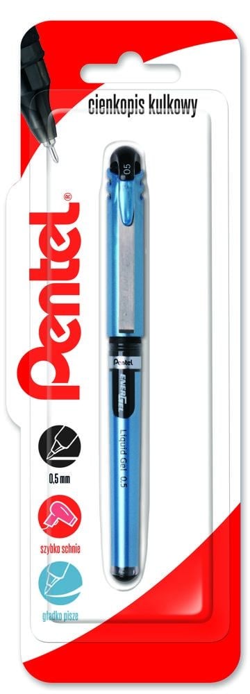 Pentel Cienkopis kulkowy ENERGEL, BLN15 czarny