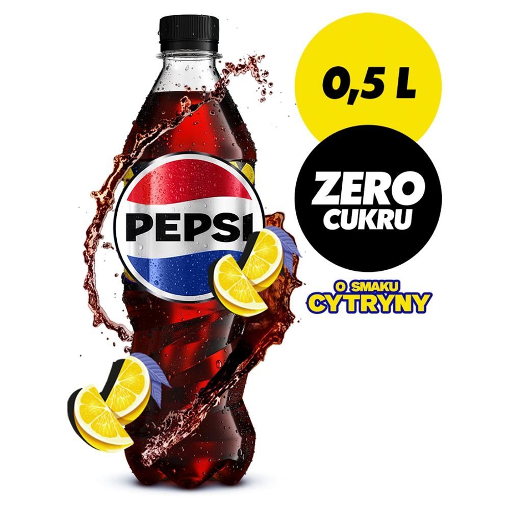 Pepsi-Cola Zero cukru Napój gazowany o smaku cytrynowym 0,5 l