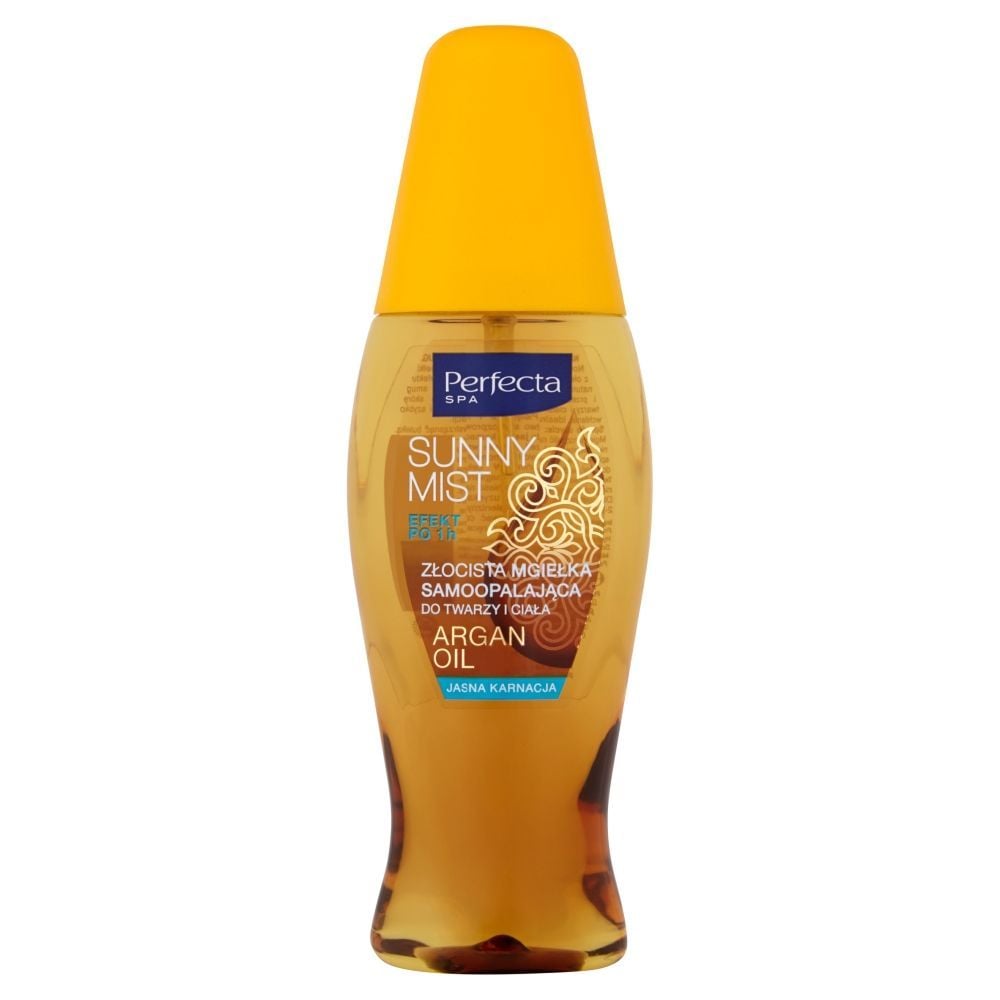 Perfecta SPA Sunny Mist Złocista mgiełka samoopalająca do twarzy i ciała jasna karnacja 150 ml