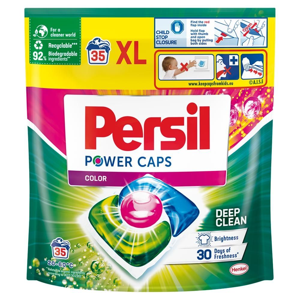 Zdjęcia - Proszek do prania Persil Power Caps Color Skoncentrowany środek do prania 490 g  (35 prań)
