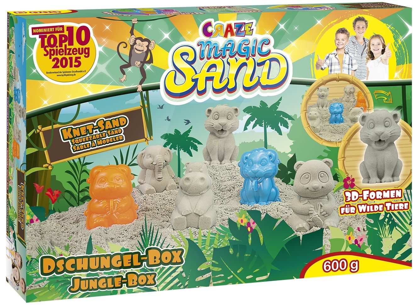 Piasek Kinetyczny CRAZE Magic sand jungle box