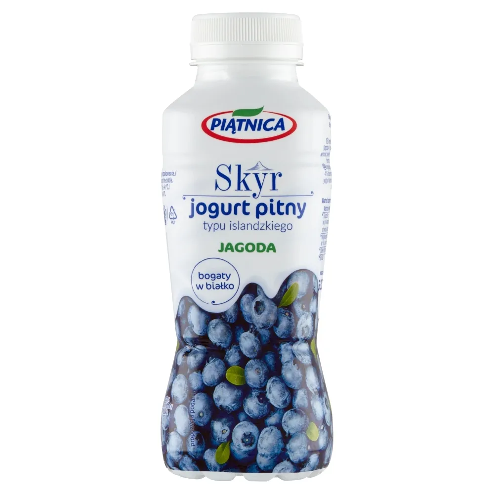 Piątnica Skyr jogurt pitny typu islandzkiego jagoda 330 ml - Zakupy ...