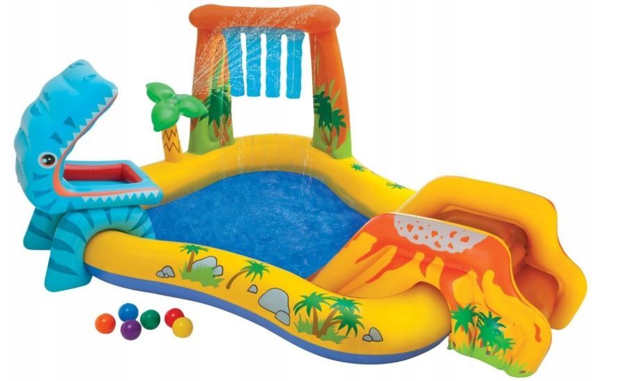 Wodny Plac Zabaw dla Dzieci Intex Basen Dinozaur 249x191x109 cm