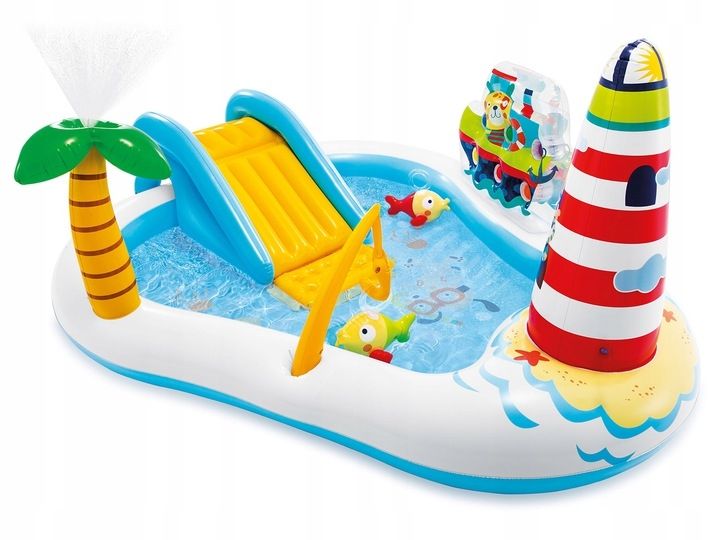 Wodny Plac Zabaw Wędkarz Intex Basen Ogrodowy 218x188x99 cm