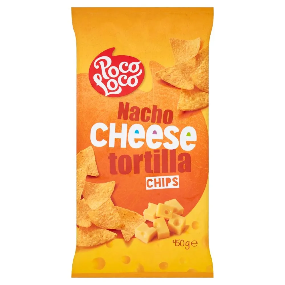 Poco Loco Chipsy kukurydziane o smaku sera 450 g