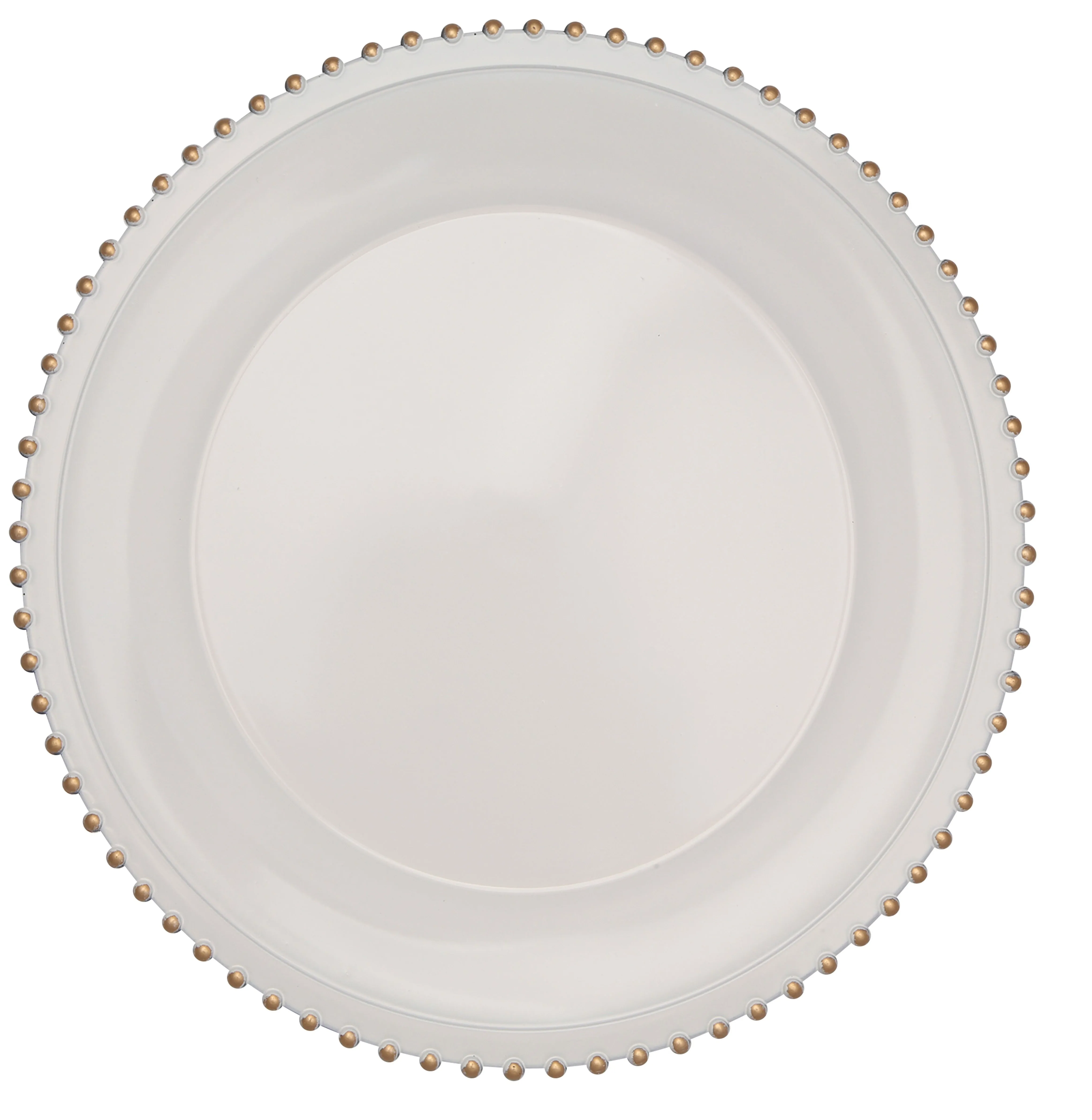 Podkładka pod talerz ALTOM DESIGN Podkładka pod talerz 33 cm Biały ze złotymi perełkami 0108018954