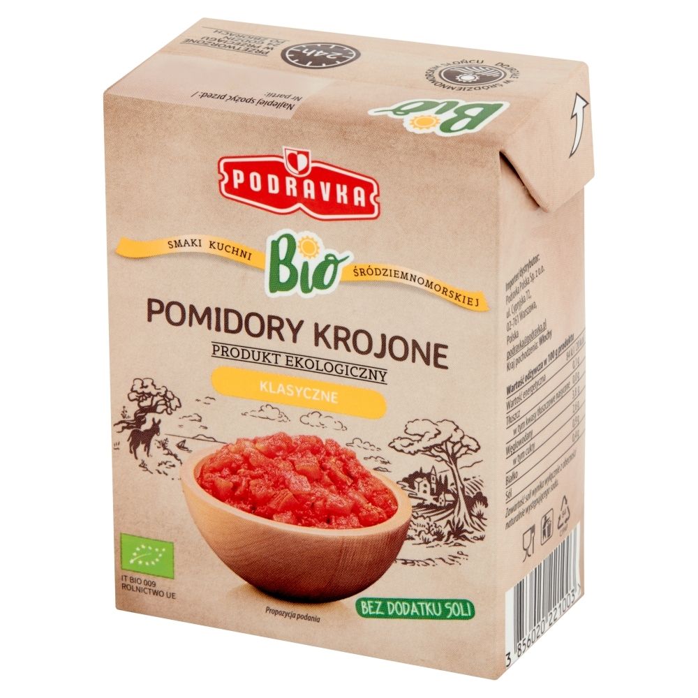 Podravka Bio Pomidory krojone klasyczne 390 g