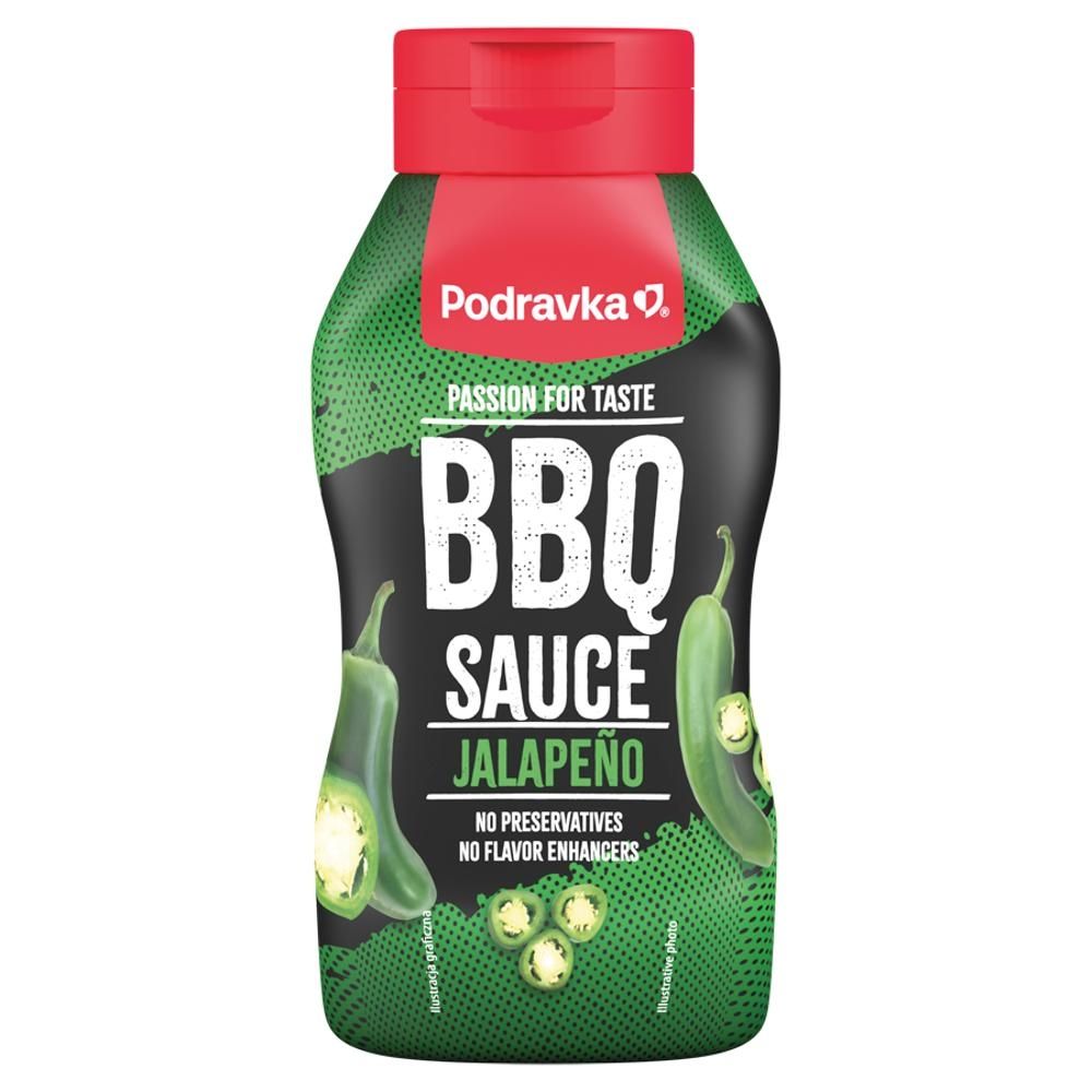Podravka Pikantny sos barbecue z papryką jalapeño 345 g