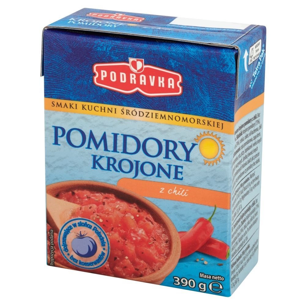 Podravka Pomidory krojone z chili 390 g