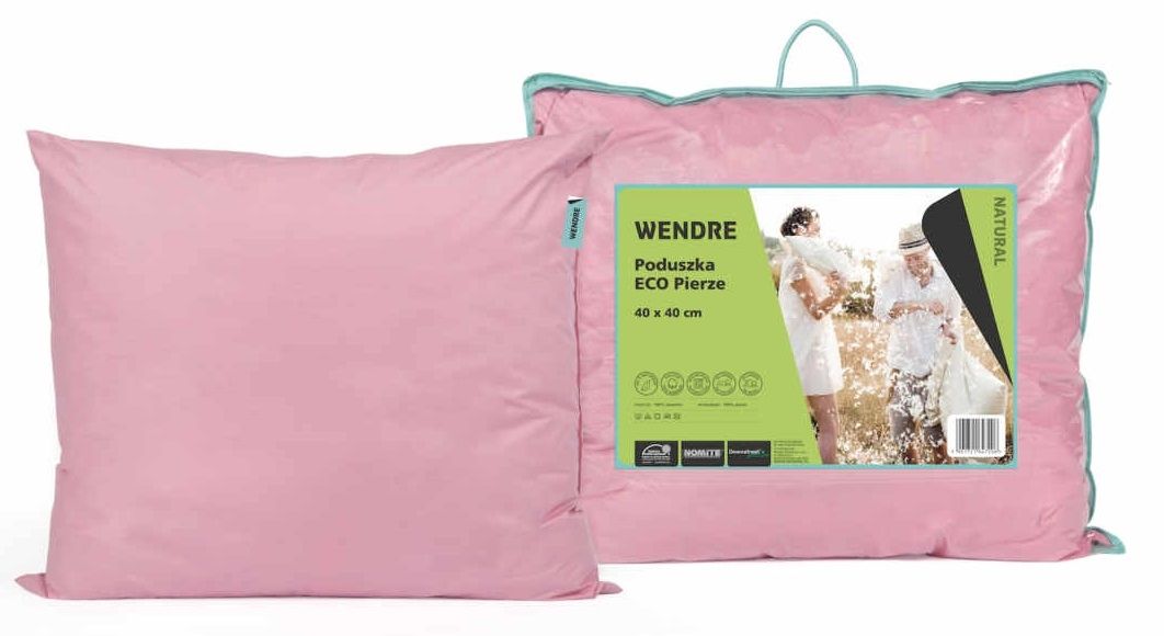 Poduszka WENDRE Eco pierze 50 x 60 Różowy