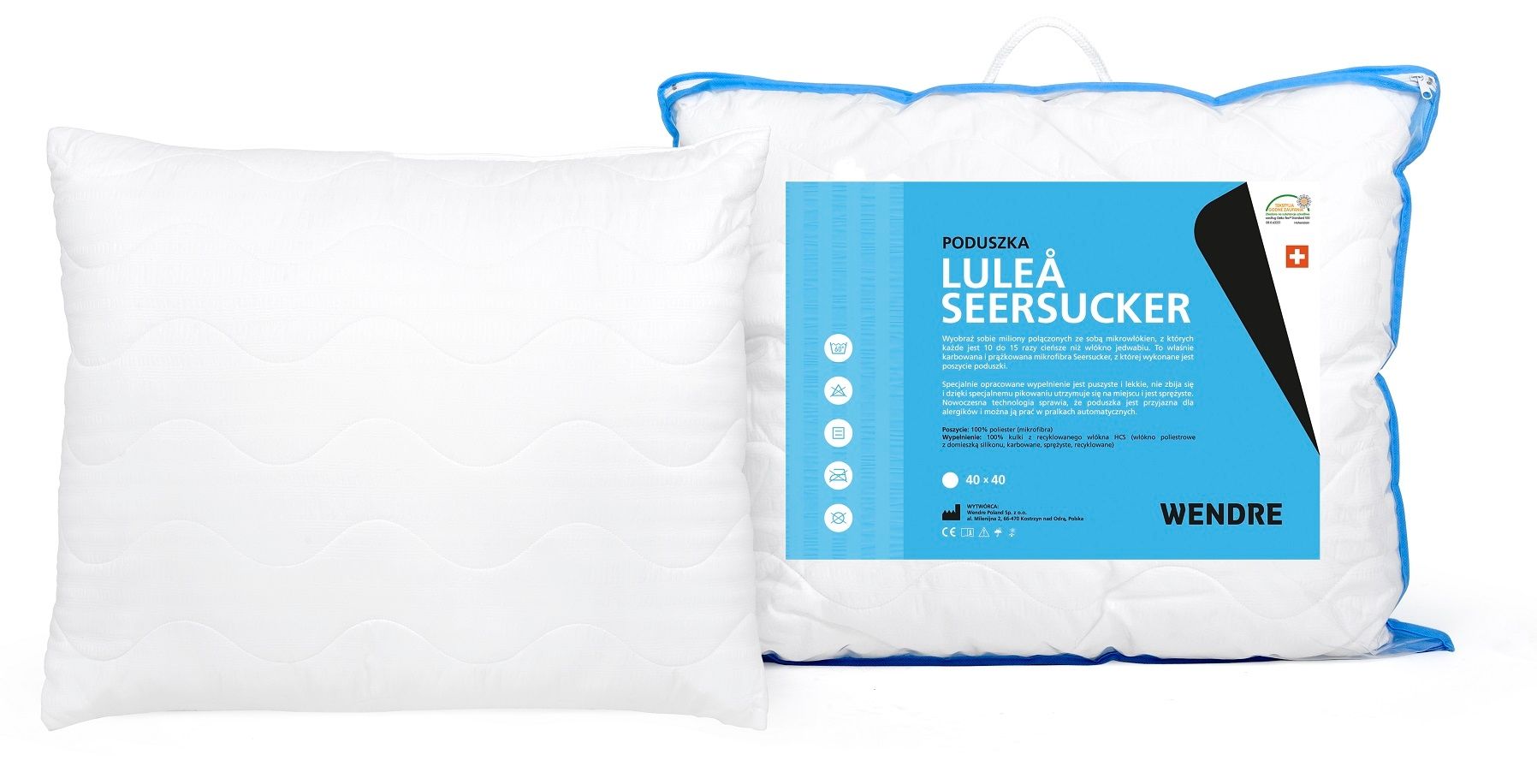 Poduszka WENDRE Lulea Seersucker 50 x 60
