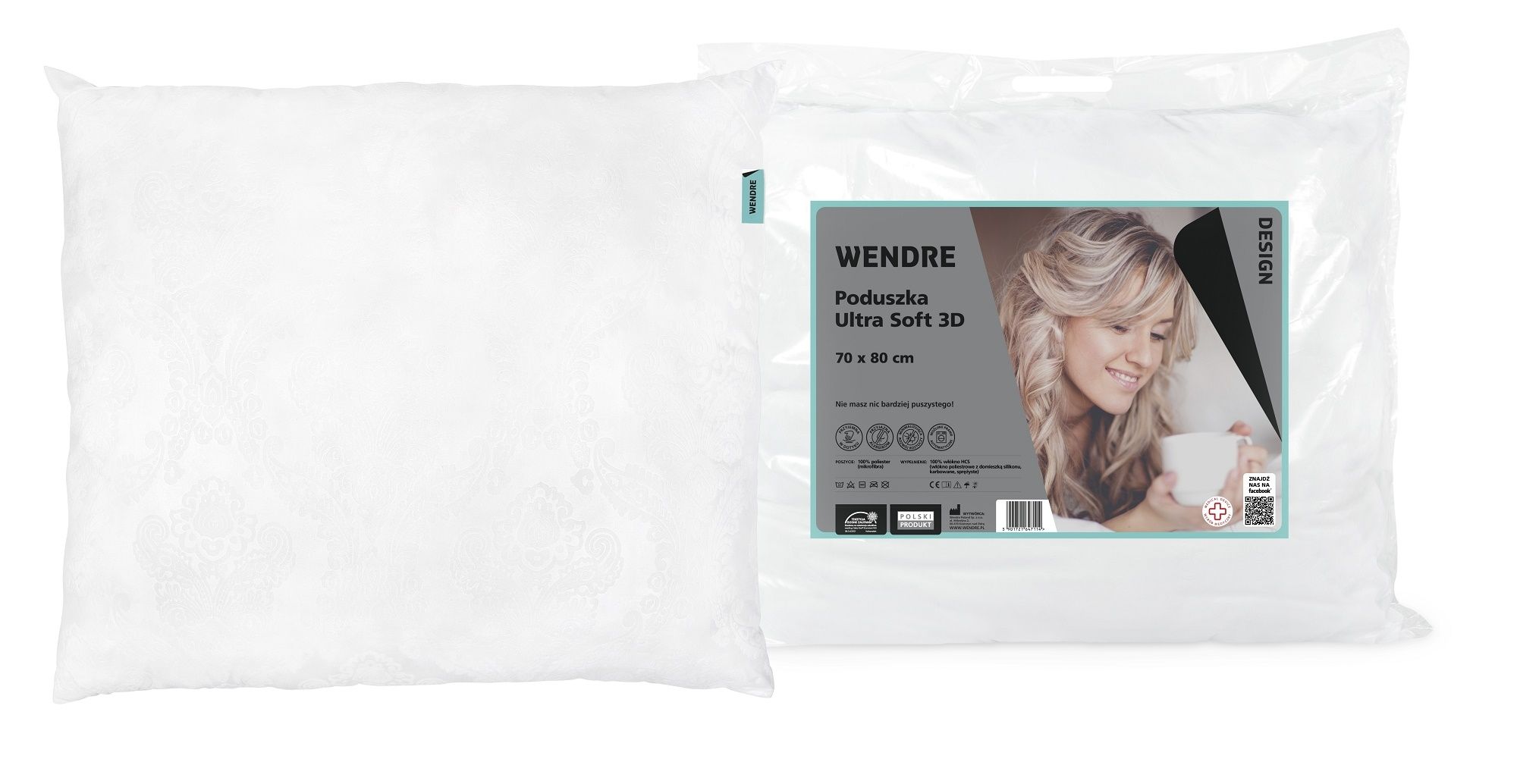 Poduszka WENDRE Ultra Soft 3D 50 x 60