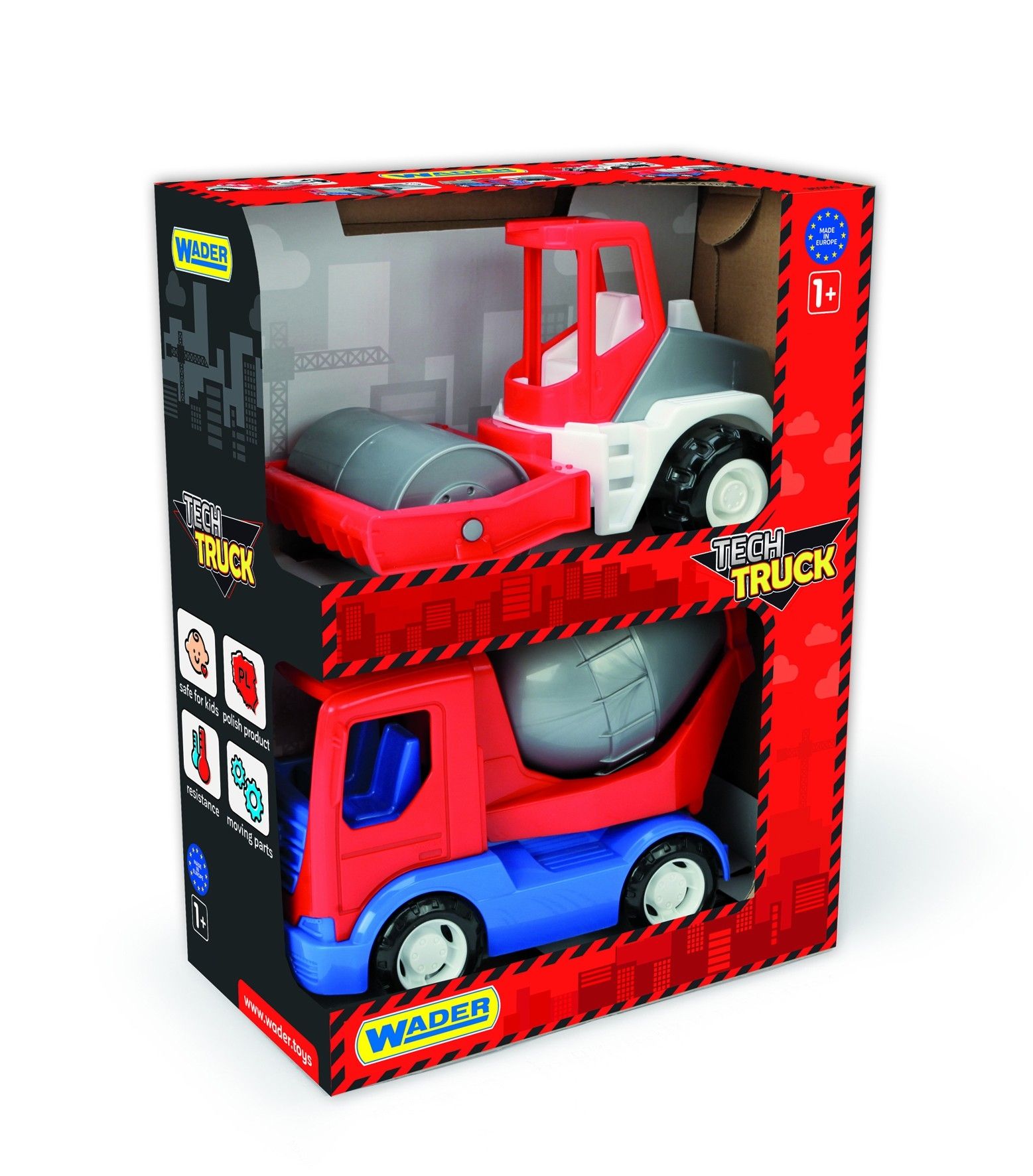 Pojazd WADER Tech Truck set 2 szt.