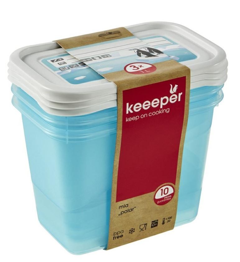 Pojemnik na Żywność KEEEPER Polar Mia 3x 1 l Polar 3x 1 l