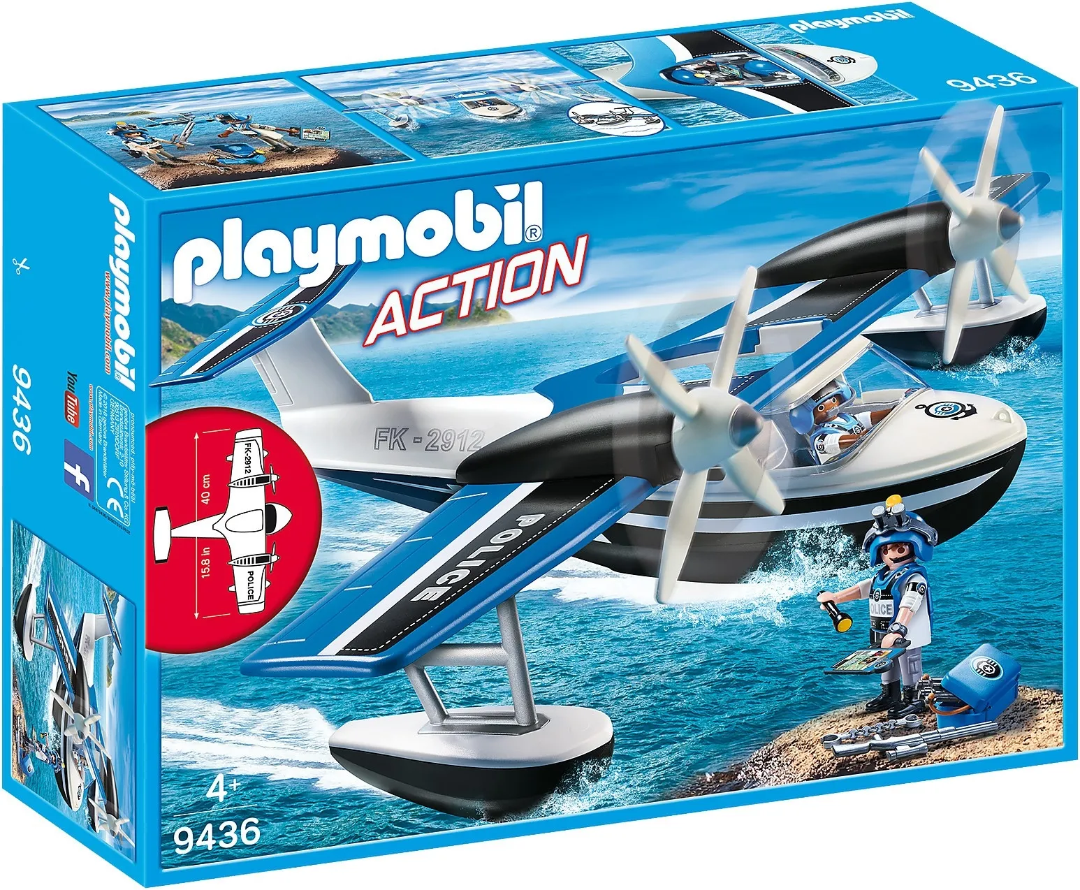 Policja PLAYMOBIL Policyjny samolot wodny 9436