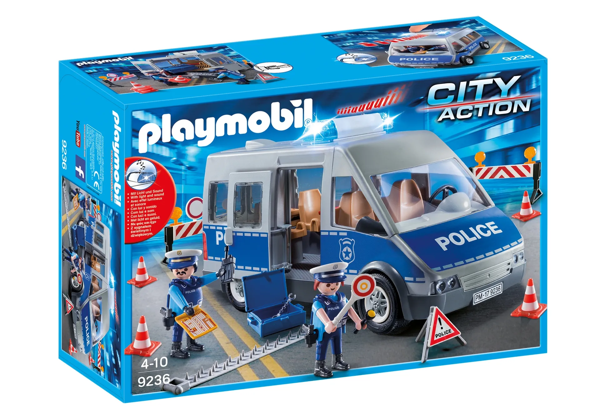 Policja PLAYMOBIL Samochód policyjny z blokadą drogową 9236