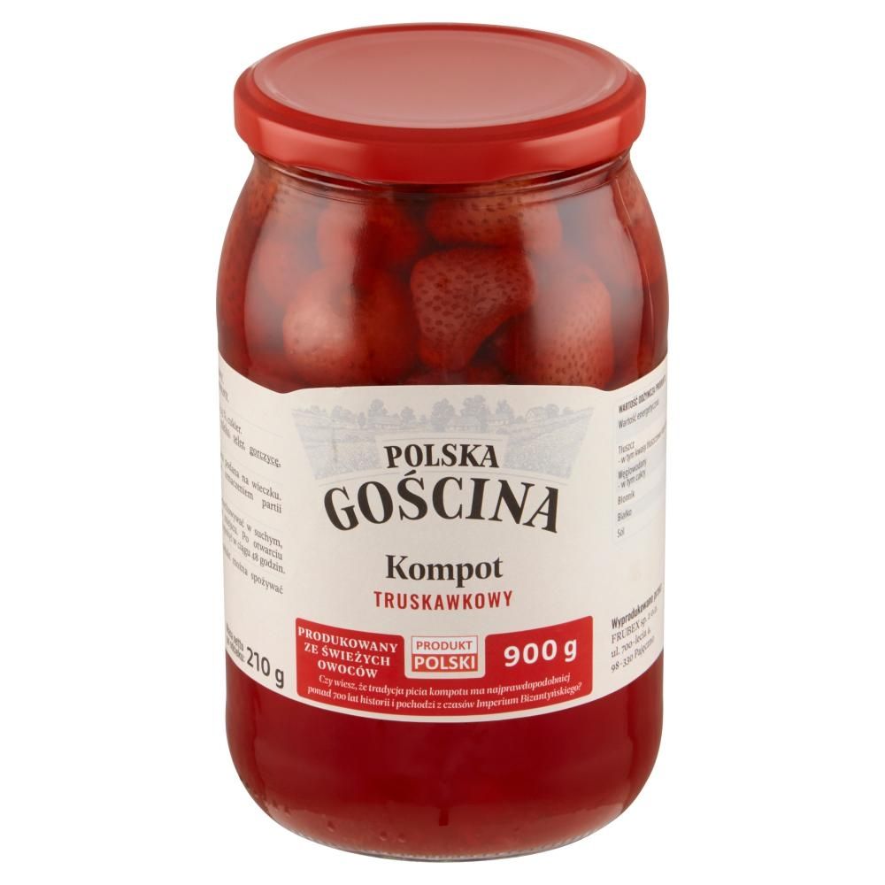 Polska gościna Kompot truskawkowy 900 g