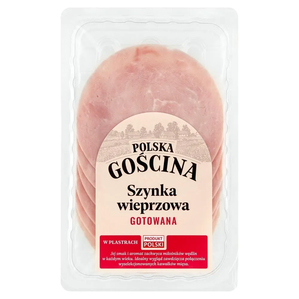 Polska gościna Szynka wieprzowa gotowana w plastrach 100 g