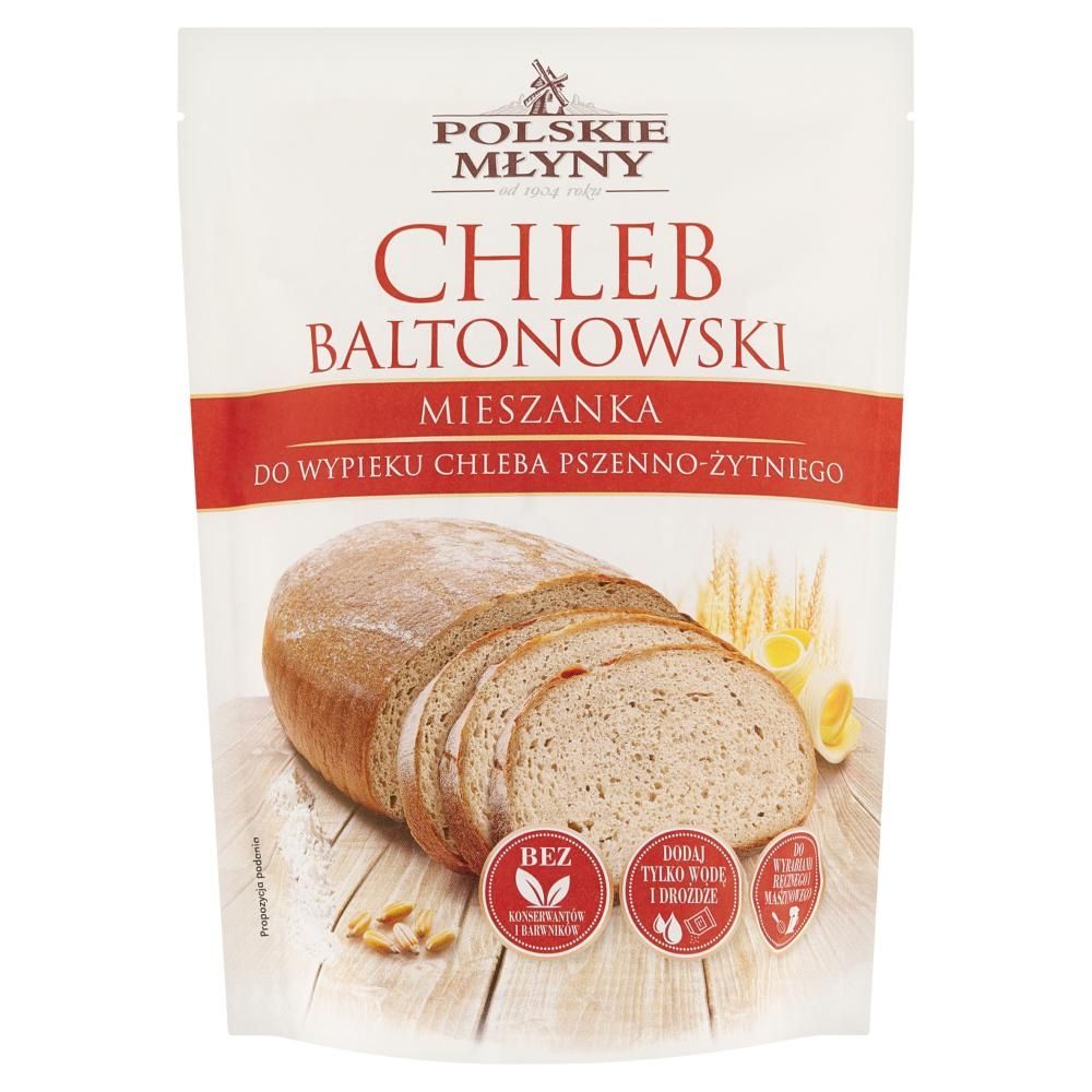 Polskie Młyny Mieszanka do wypieku chleba pszenno-żytniego chleb baltonowski 500 g