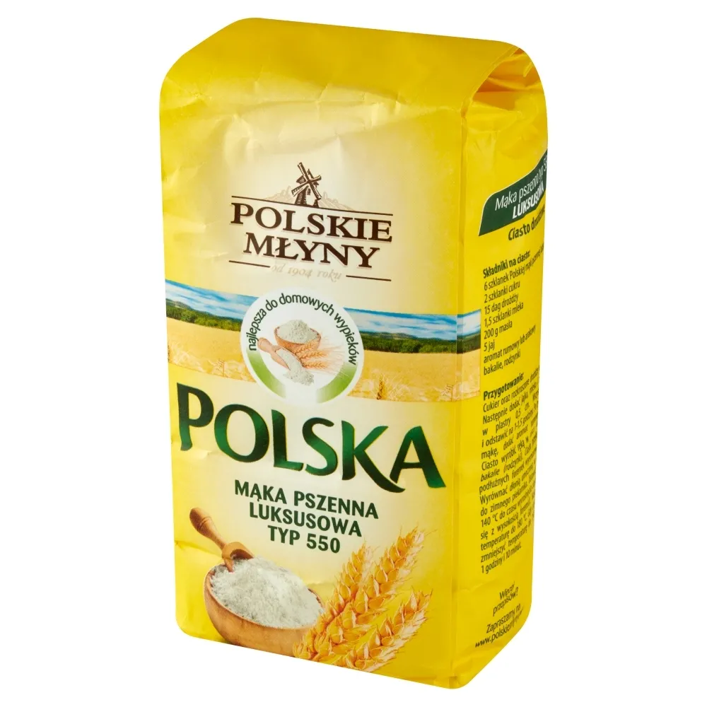 POLSKIE MŁYNY Polska mąka pszenna luksusowa typ 550 1 kg