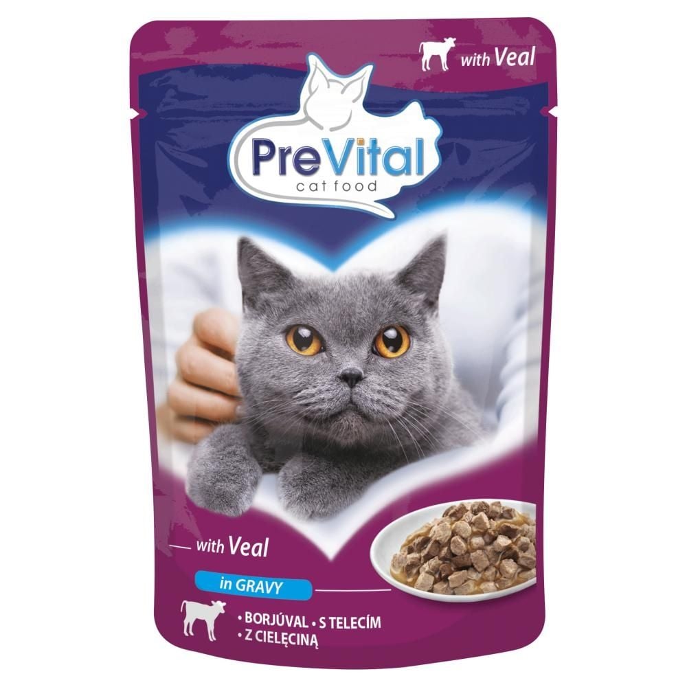 PreVital Karma dla kotów z cielęciną w sosie 100 g
