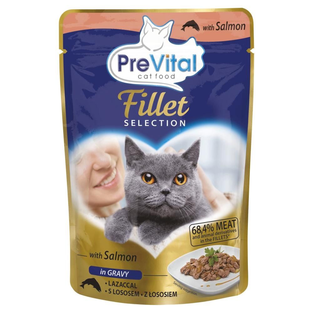 PreVital Karma dla kotów z łososiem w sosie 85 g