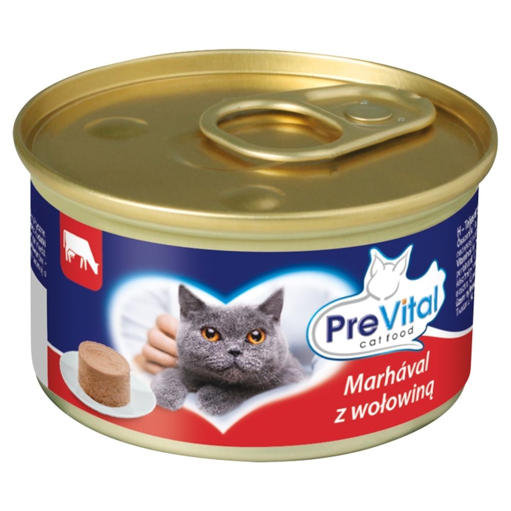 PreVital Karma dla kotów z wołowiną 85 g