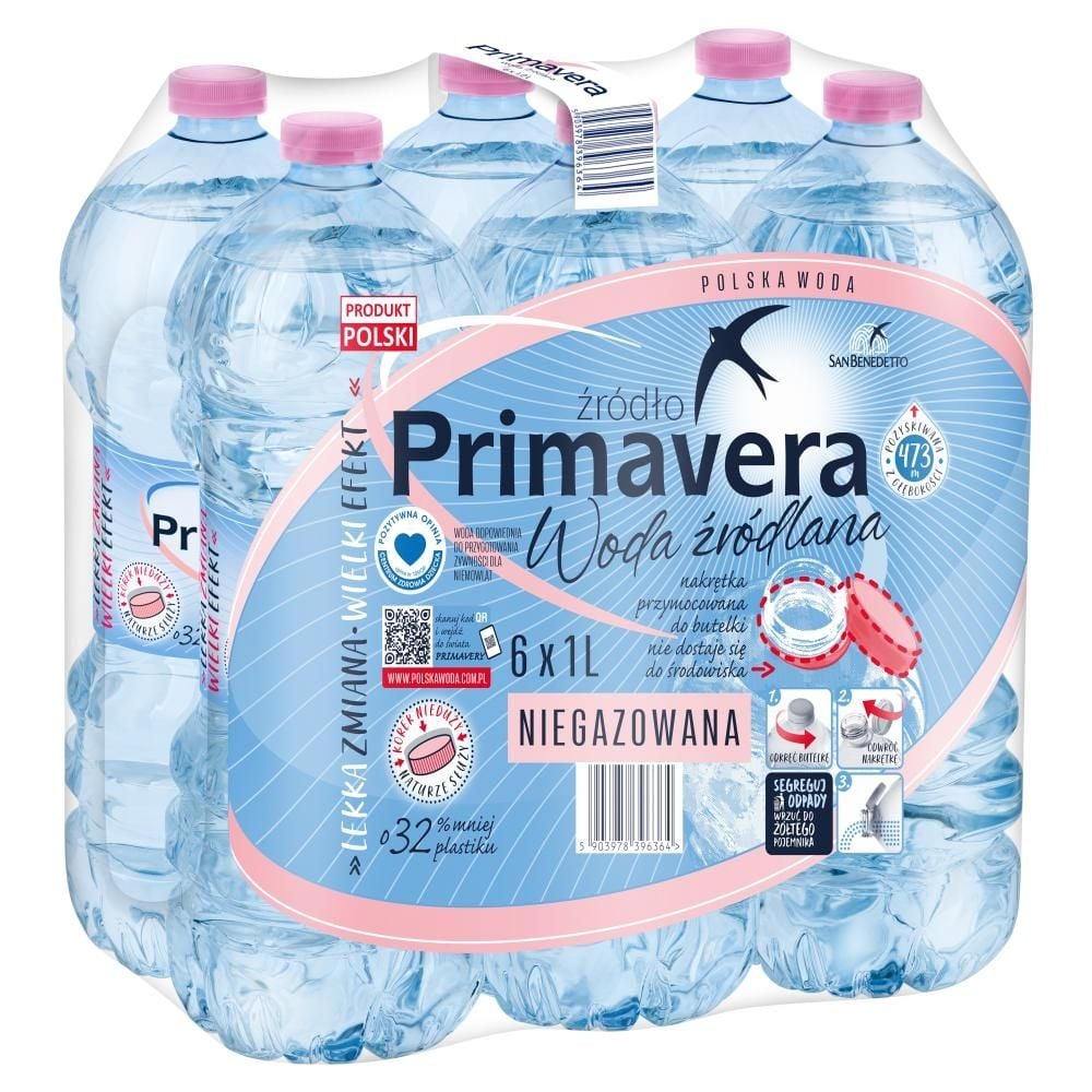 Primavera Woda źródlana niegazowana 6 x 1 l