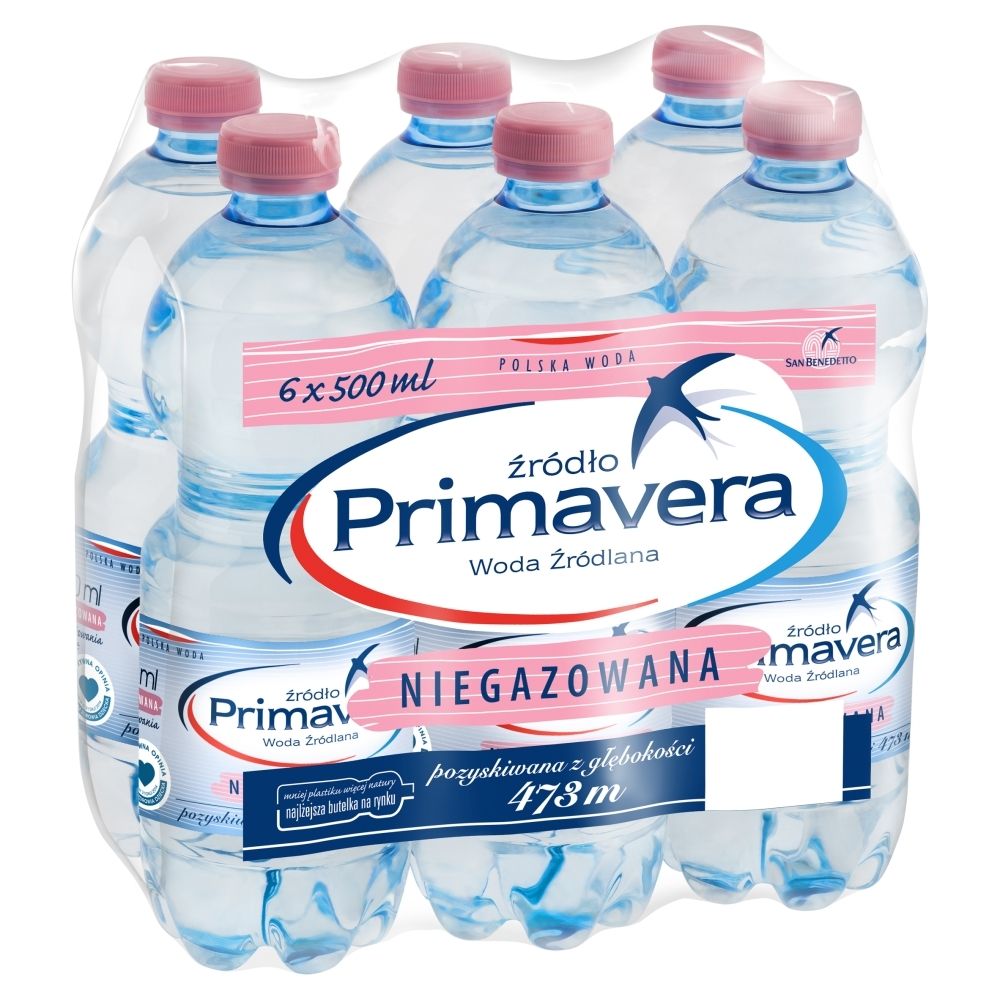 Woda źródlana Dla Niemowląt Ranking Primavera Woda źródlana niegazowana 6 x 500 ml - Zakupy online z