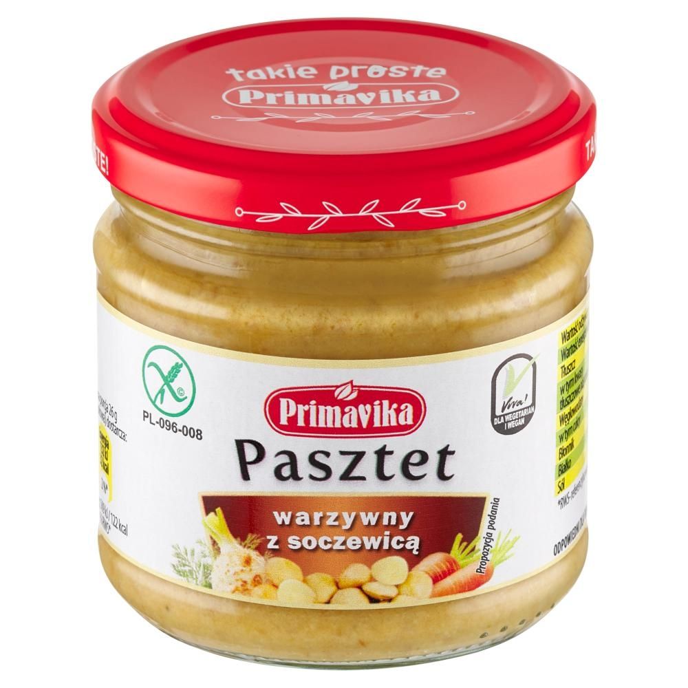 Primavika Pasztet warzywny z soczewicą 160 g