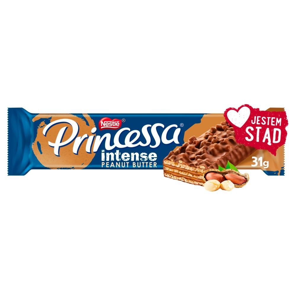 Princessa Intense Peanut Butter Wafel z kremem arachidowym warstwą czekolady deserowej 31 g