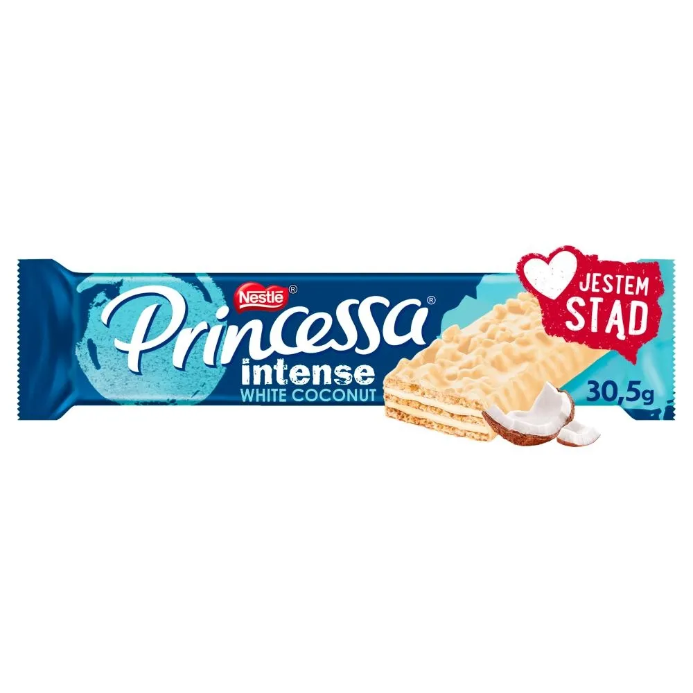 Princessa Intense White Coconut Wafel z kremem kokosowym 30,5 g