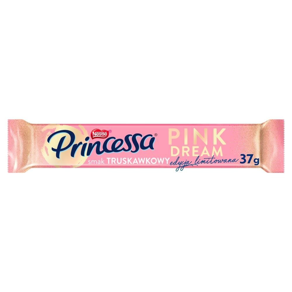 Princessa Pink Dream Kolorowy wafel smak truskawkowy 37 g