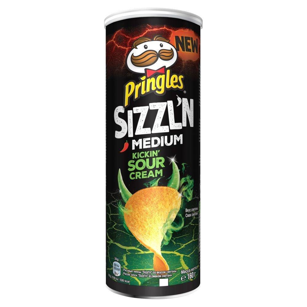Pringles Sizzl'n Kickin' Sour Cream Chrupki 160 g