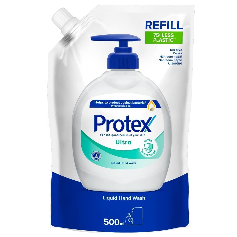 Protex Ultra Mydło do rąk w płynie z olejem lnianym 500 ml