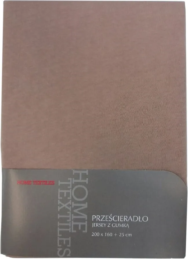 Prześcieradło MAR-POL Jersey gumka 160 Beżowy
