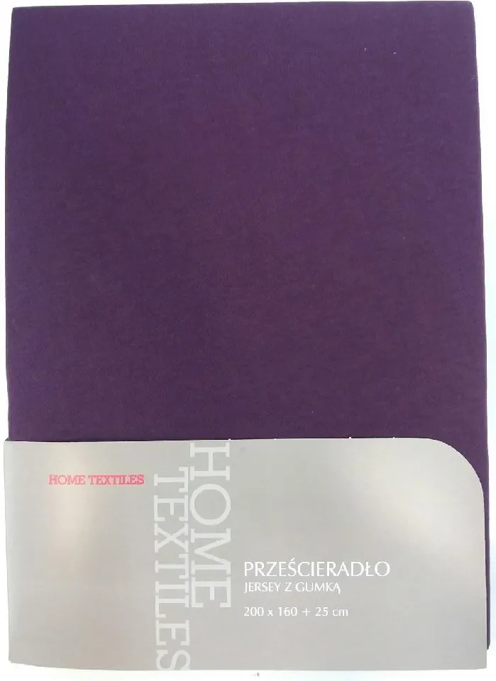 Prześcieradło MAR-POL Jersey gumka 160 Fioletowy
