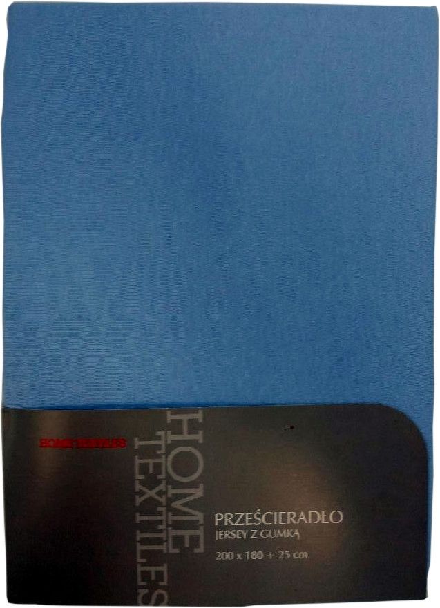 Prześcieradło MAR-POL Jersey gumka 160 Niebieski