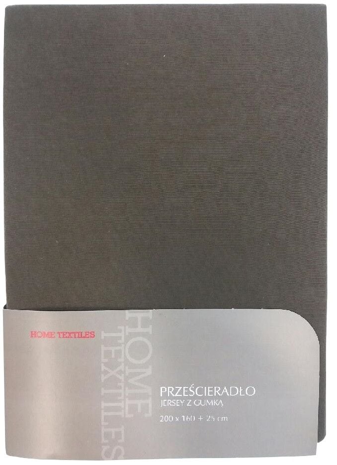 Prześcieradło MAR-POL Jersey gumka 180 Czekoladowy